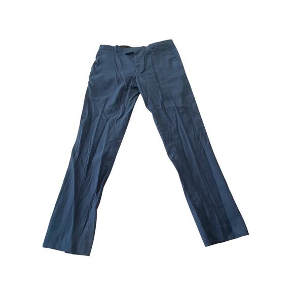 ASOS Other - ASOS Navy Blue Linen Blend Flat Front Dress Pants Men’s Size 36x32